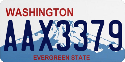 WA license plate AAX3379