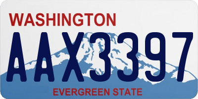 WA license plate AAX3397
