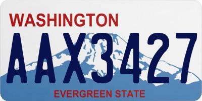 WA license plate AAX3427