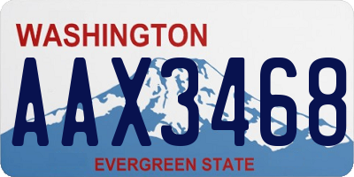 WA license plate AAX3468