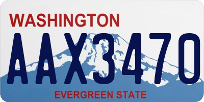 WA license plate AAX3470