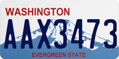 WA license plate AAX3473