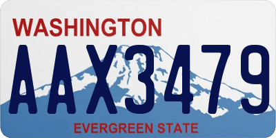WA license plate AAX3479