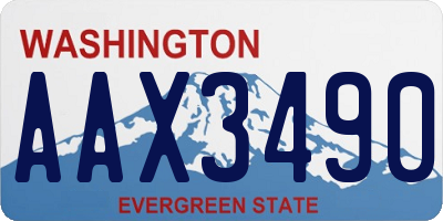 WA license plate AAX3490
