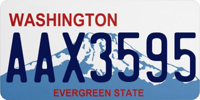 WA license plate AAX3595