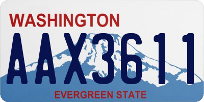 WA license plate AAX3611