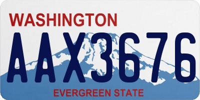 WA license plate AAX3676