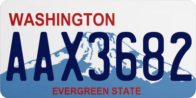 WA license plate AAX3682