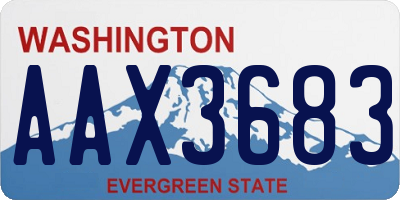 WA license plate AAX3683
