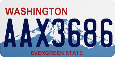 WA license plate AAX3686