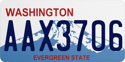 WA license plate AAX3706