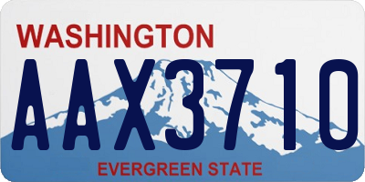 WA license plate AAX3710
