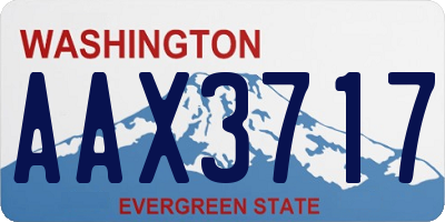 WA license plate AAX3717