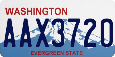WA license plate AAX3720