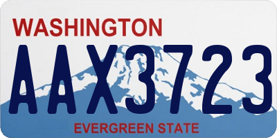 WA license plate AAX3723