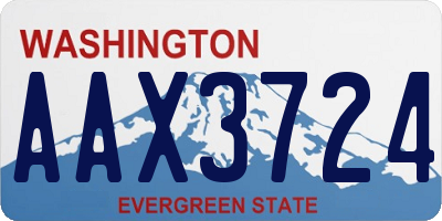 WA license plate AAX3724