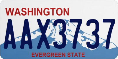WA license plate AAX3737