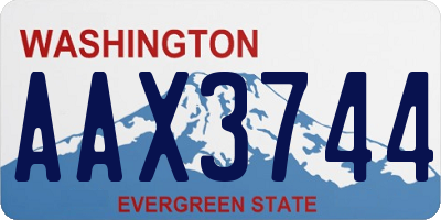WA license plate AAX3744