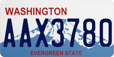 WA license plate AAX3780