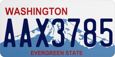 WA license plate AAX3785