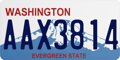 WA license plate AAX3814