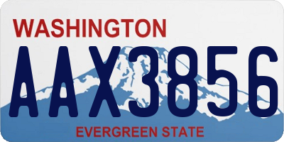 WA license plate AAX3856