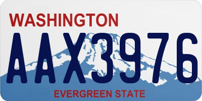 WA license plate AAX3976