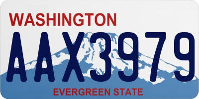 WA license plate AAX3979