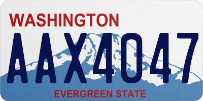 WA license plate AAX4047
