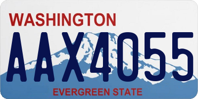 WA license plate AAX4055