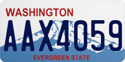 WA license plate AAX4059
