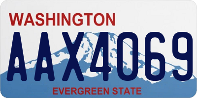WA license plate AAX4069