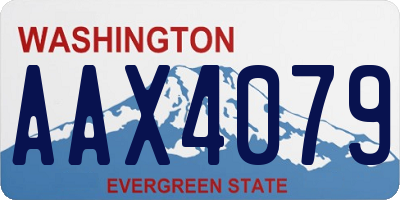 WA license plate AAX4079