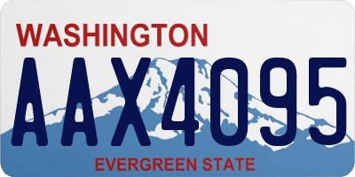 WA license plate AAX4095