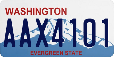 WA license plate AAX4101