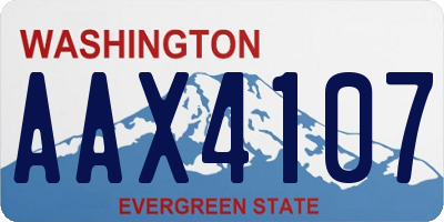 WA license plate AAX4107