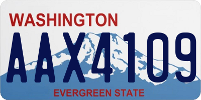 WA license plate AAX4109