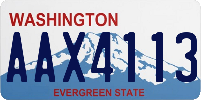 WA license plate AAX4113