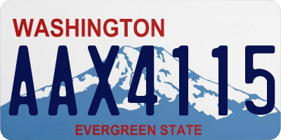 WA license plate AAX4115