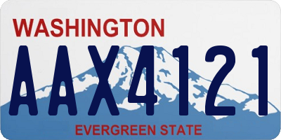 WA license plate AAX4121