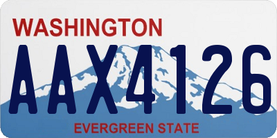 WA license plate AAX4126