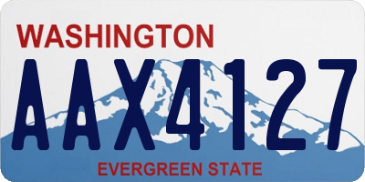 WA license plate AAX4127