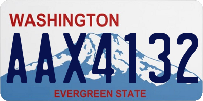 WA license plate AAX4132