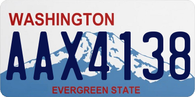 WA license plate AAX4138