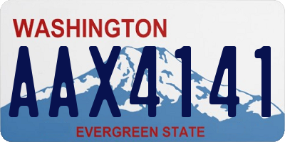 WA license plate AAX4141