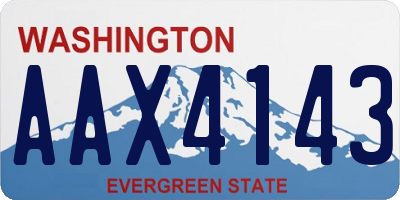 WA license plate AAX4143
