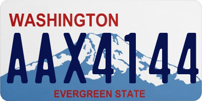 WA license plate AAX4144