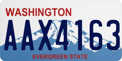 WA license plate AAX4163