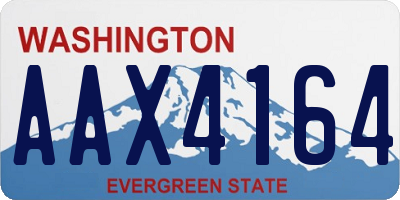 WA license plate AAX4164