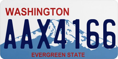 WA license plate AAX4166